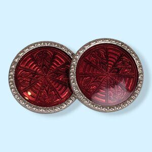 SINGLE Antique Parks Bros & Rogers Guilloché Cufflink